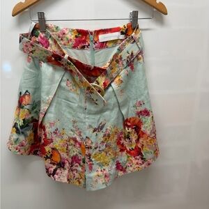 Zimmermann Floral shorts with Belt